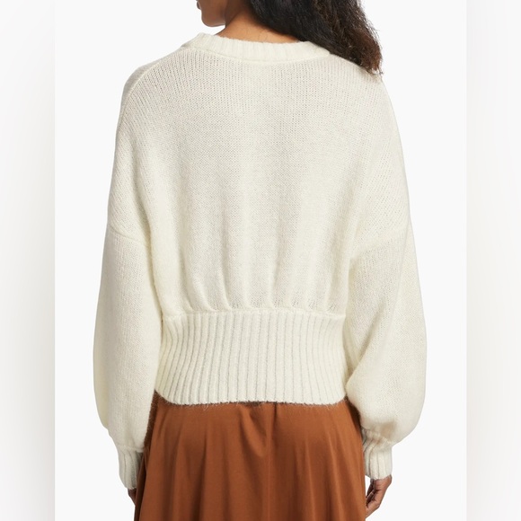 NWT Farm Rio Ribbed Goldtone-Buttoned Cardigan - Picture 3 of 6